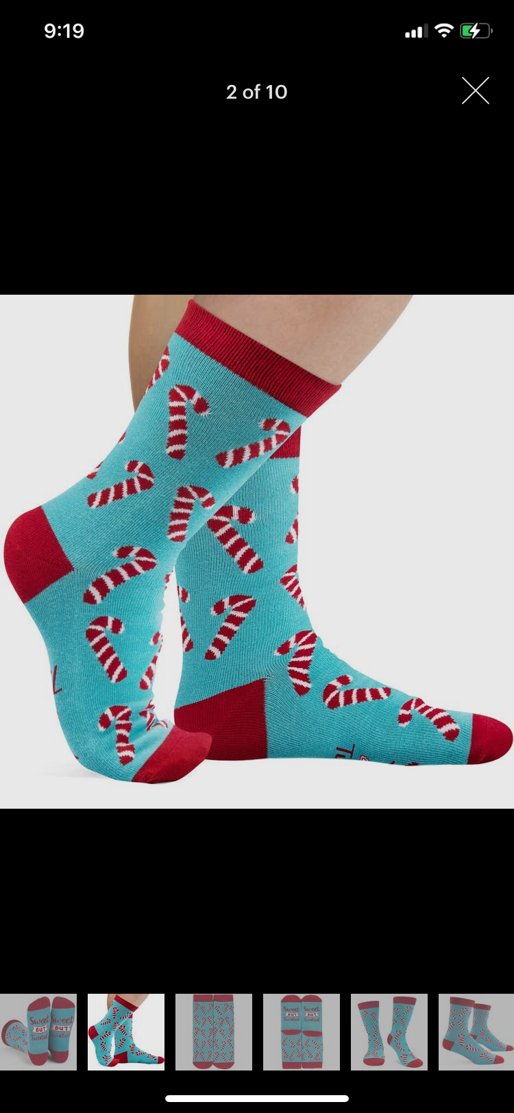 Sweet but Twisted (candy cane) Christmas Socks