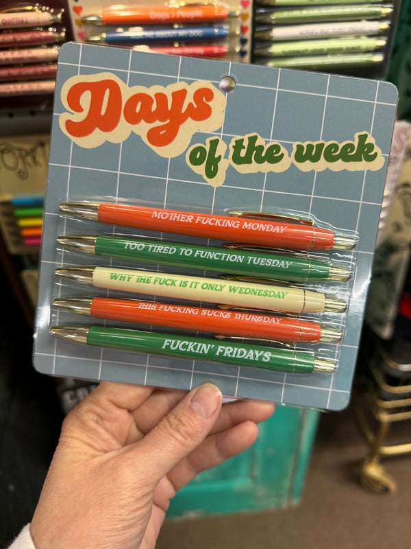 Days of The Week Pen Set