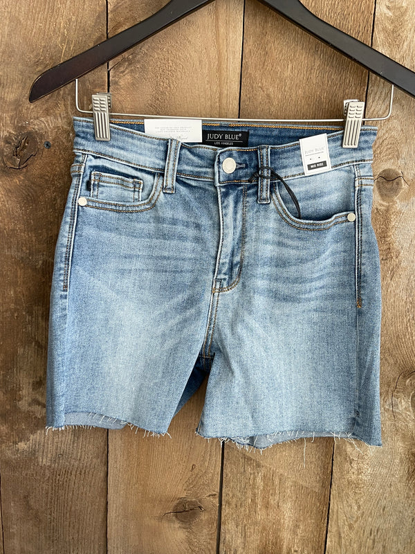 Mid-Rise Judy Blue Cut Off Jean Shorts