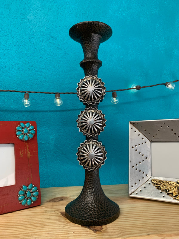 Concho candle holder
