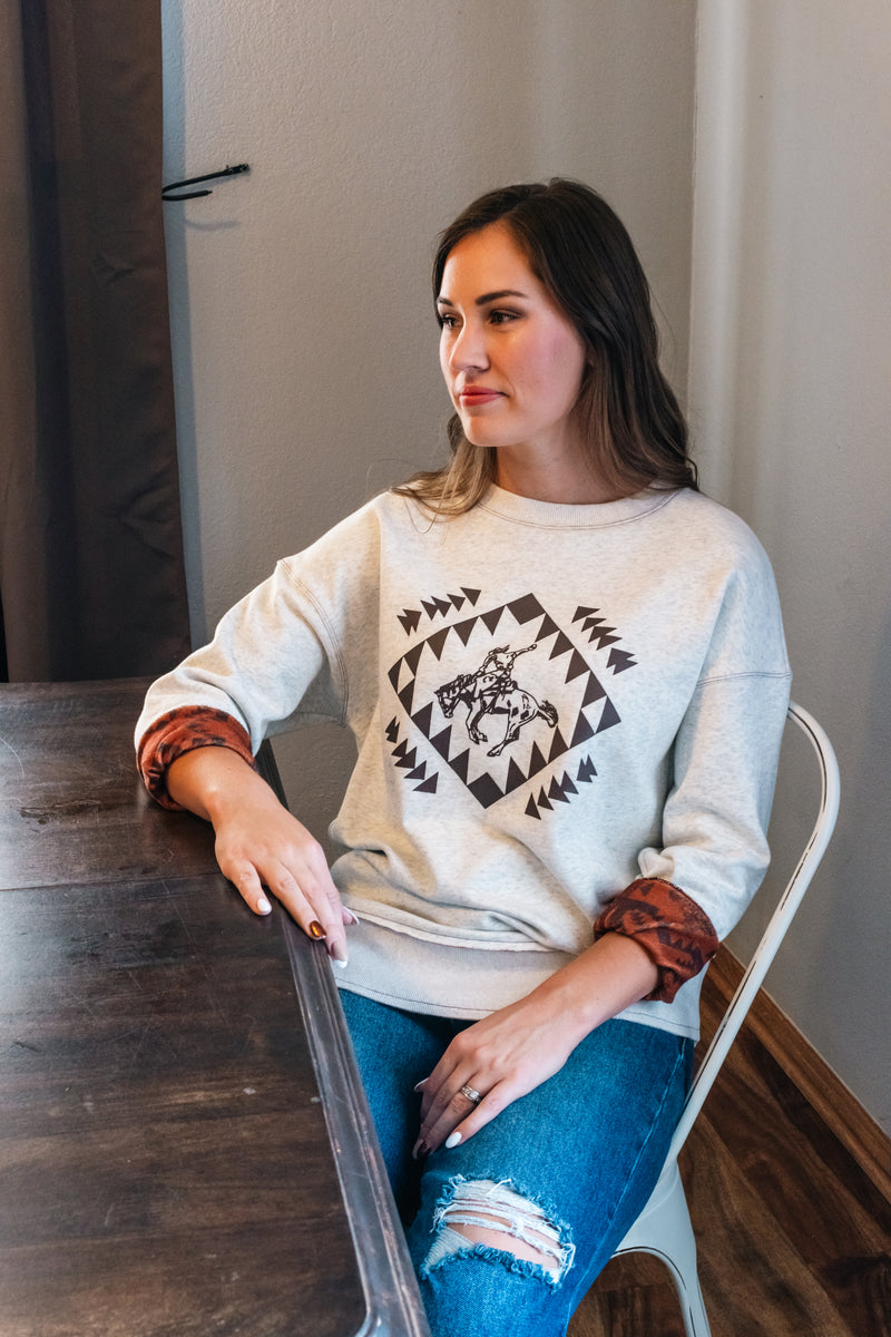 Reversible Bronc Rider aztec sweatshirt