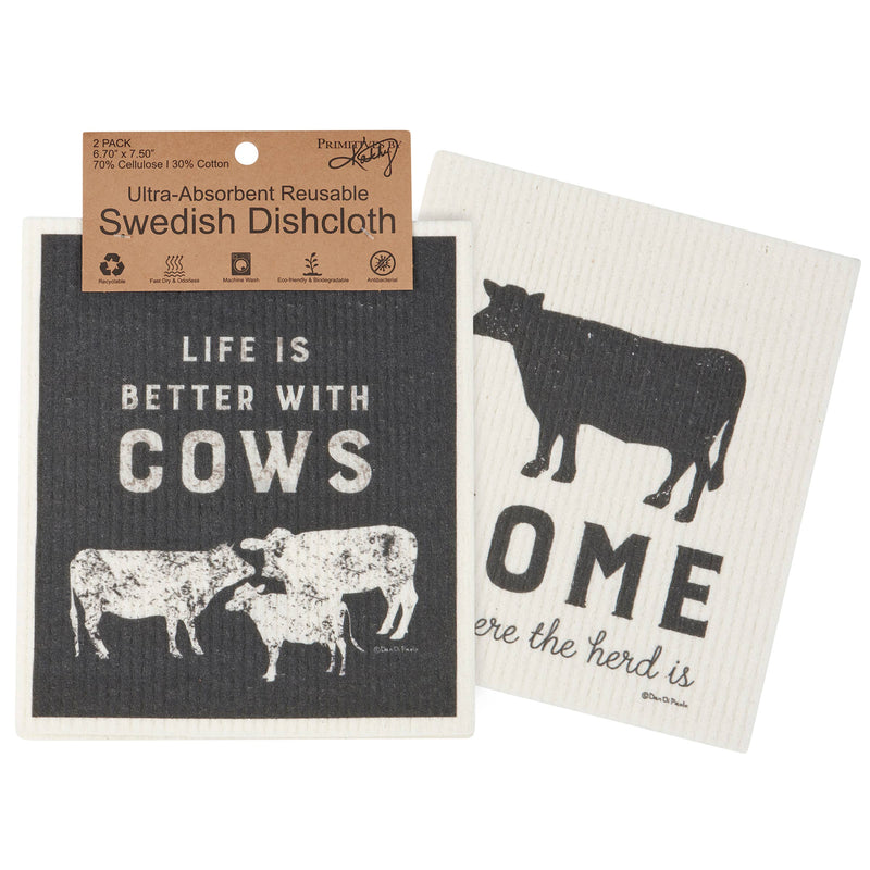 Cows Swedish Dishcloth Set