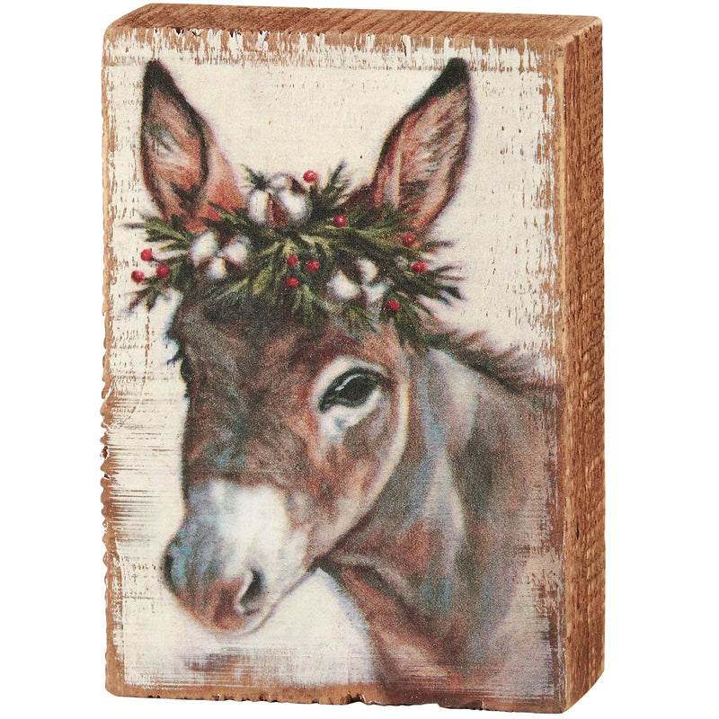 Merry Donkey Block Sign