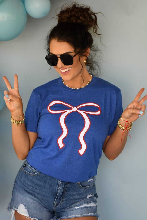 Glitter American Bow Tee