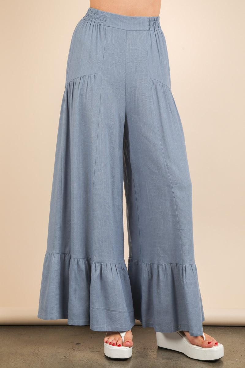 Palazzo Wide Leg Tiered Pants