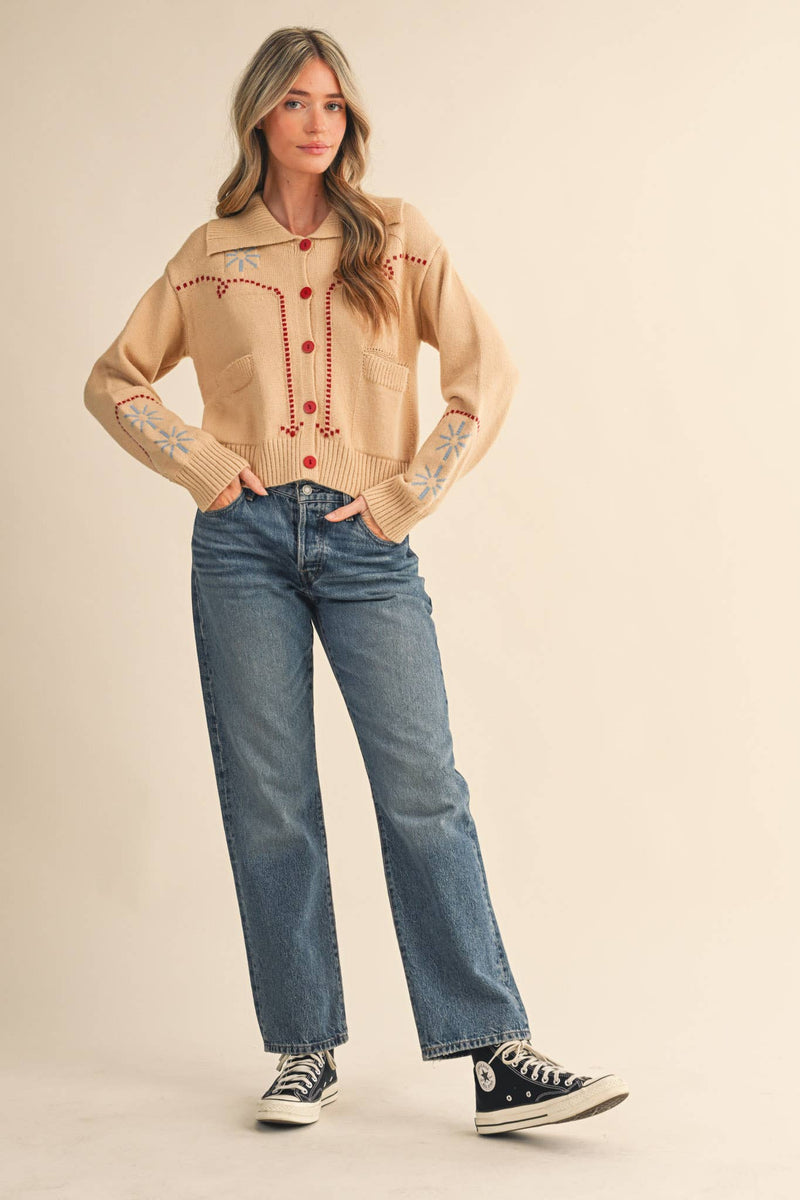 WESTERN DESIGN SWEATER CARDIGAN