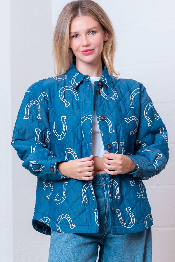 HORSESHOE PRINTED JACKET