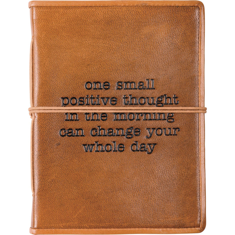 One Small Positive Thought Leather Journal