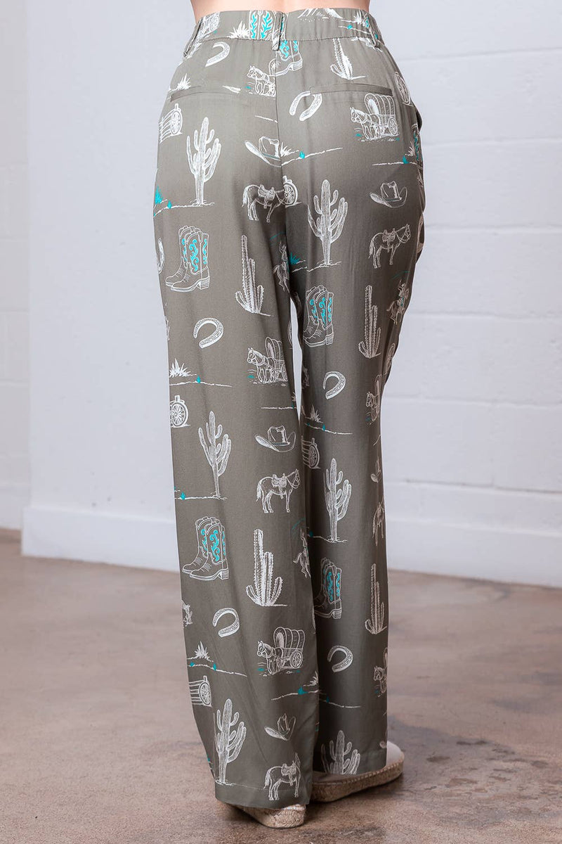 HIGH WAISTED LOOSE FIT PANTS