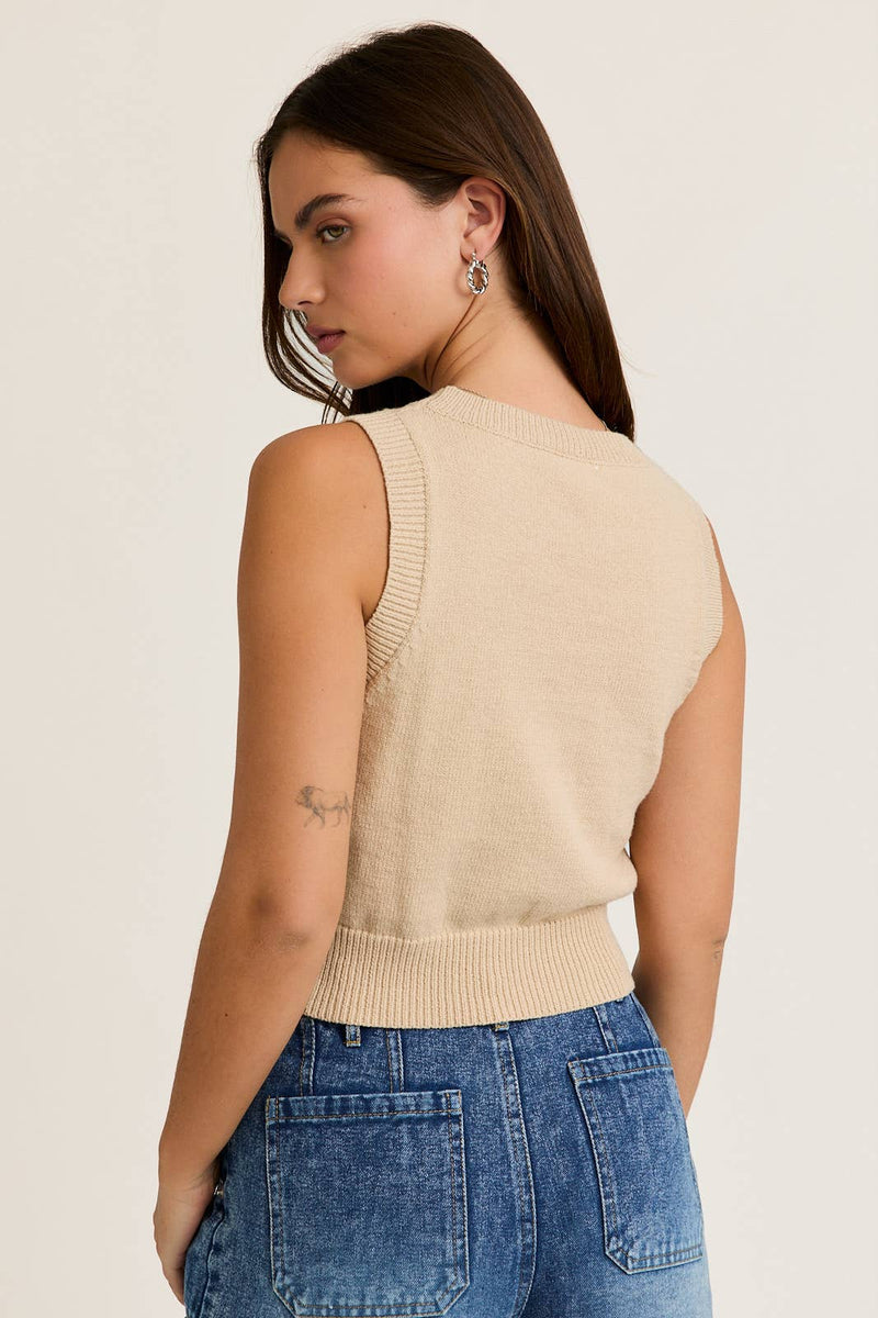 "WESTERN BOOTS" GRAPHIC CREW NECK VEST