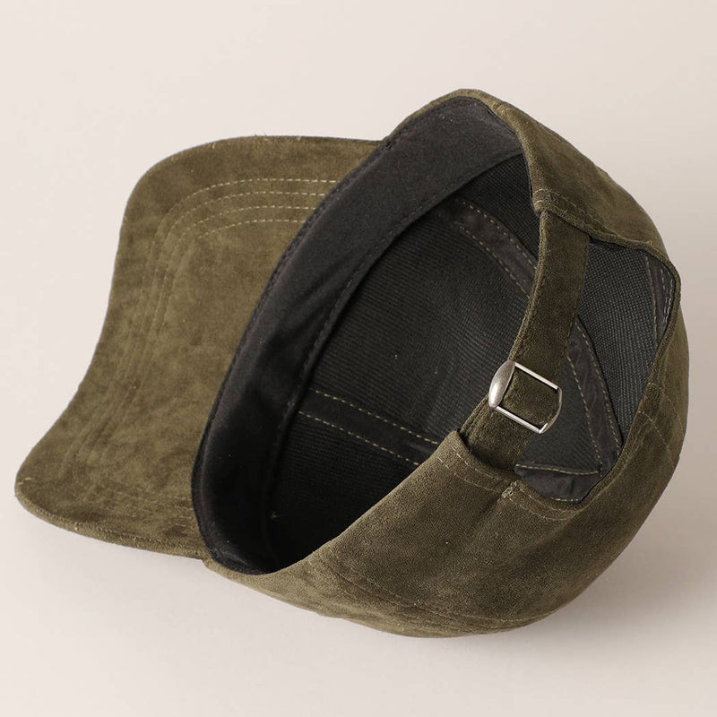 Howdy Darlin Patch Suede Baseball Cap: COGNAC / ONESIZE