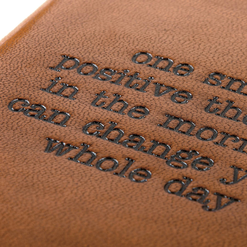 One Small Positive Thought Leather Journal