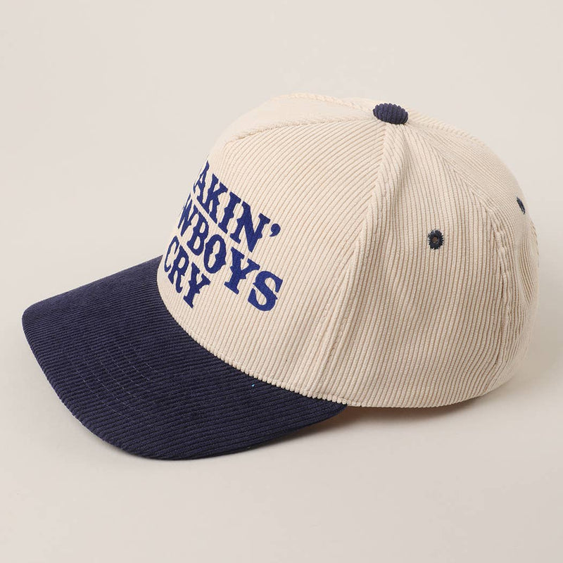 MAKIN' COWBOYS CRY Corduroy Trucker Hat: BROWN / One Size