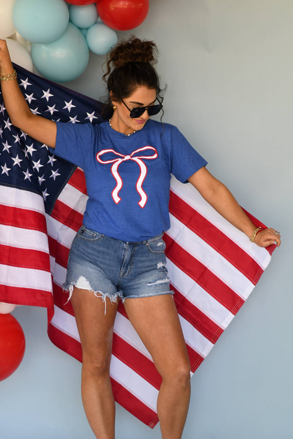 Glitter American Bow Tee