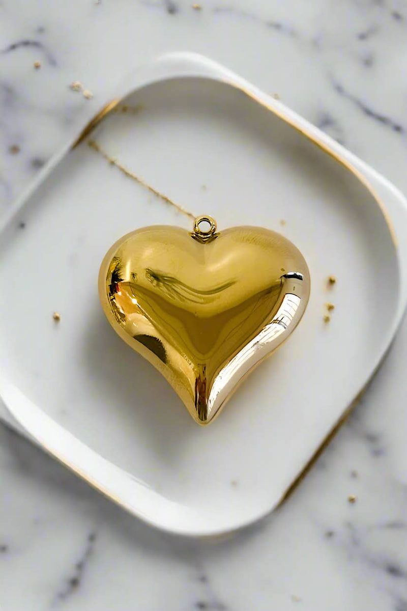 Gold Heart Purse Charm