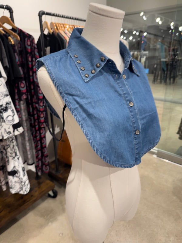Western studded faux collar
