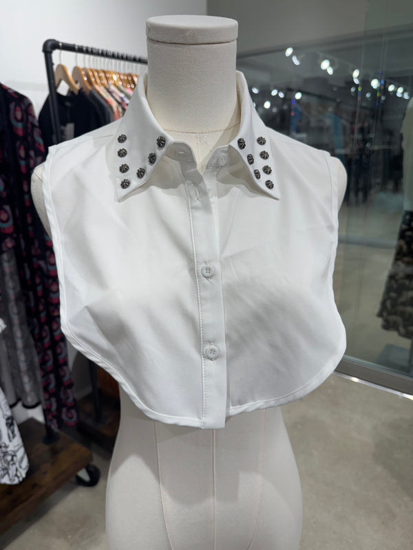 Western studded faux collar