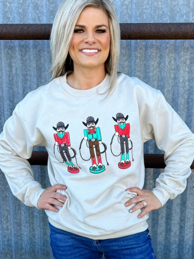 Roping Around The Christmas Tree pullover