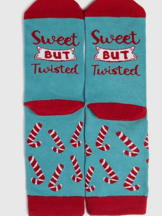 Sweet but Twisted (candy cane) Christmas Socks