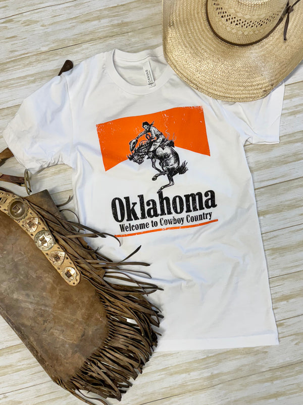 Oklahoma Welcome to Cowboy Country graphic tee