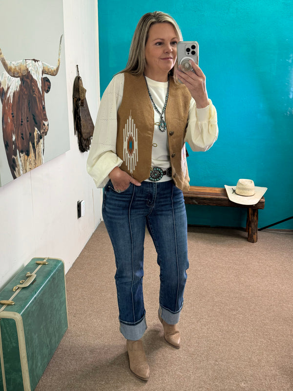 The Chimayo embroidered Vest (one size)