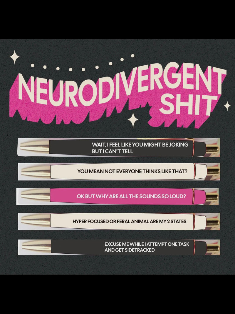 Neurodivergent Shit Pen Set