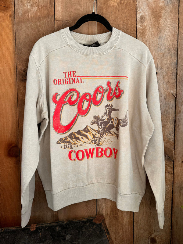 Mineral Wash Coors Original Cowboy Crew Sweatshirt