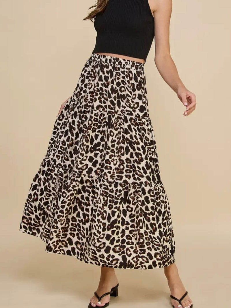 Leopard print Three Layered Skirt