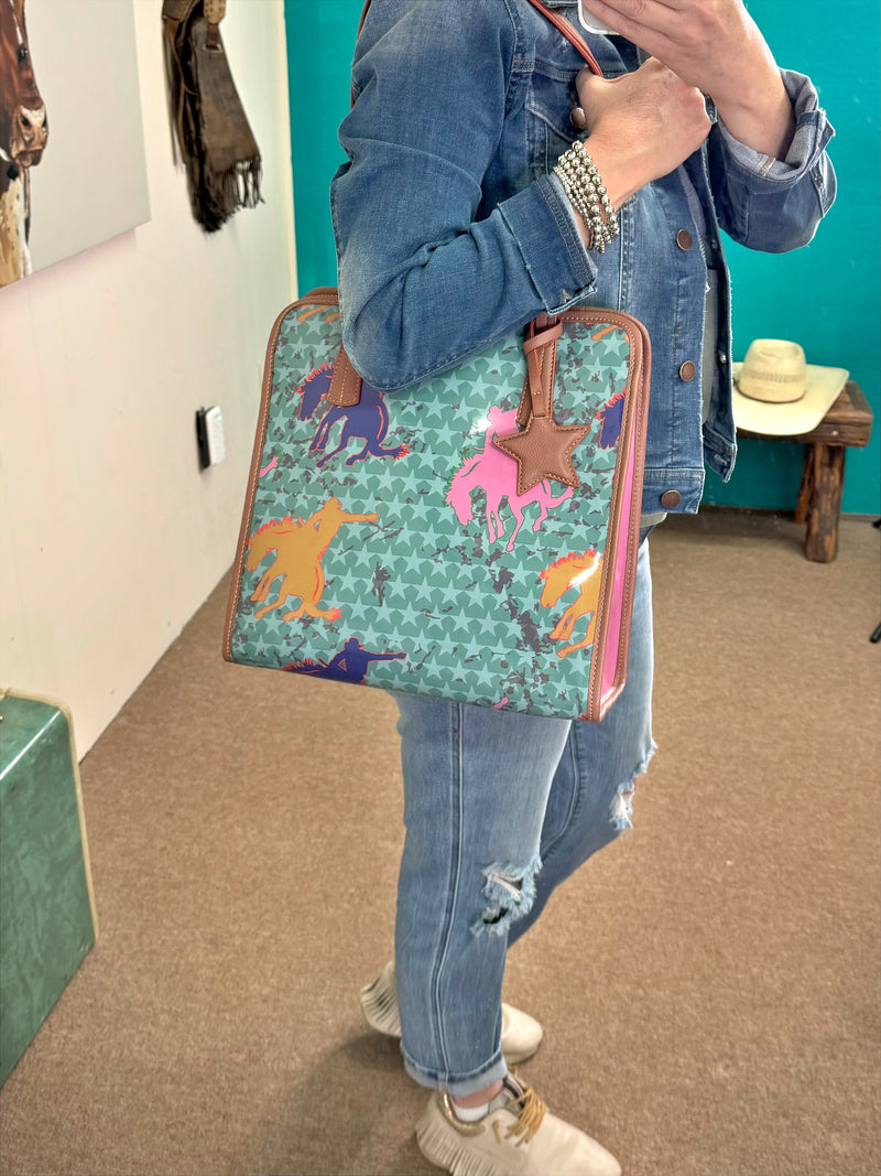 Catchfly Jelly Tote Bronc Rider Print