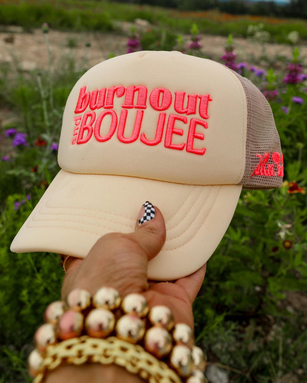 Burnout and Boujee embroidered trucker hat