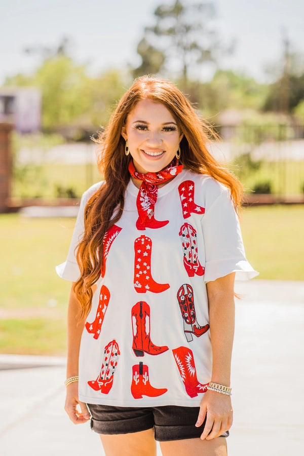 Walk the Line Embroidered Tee