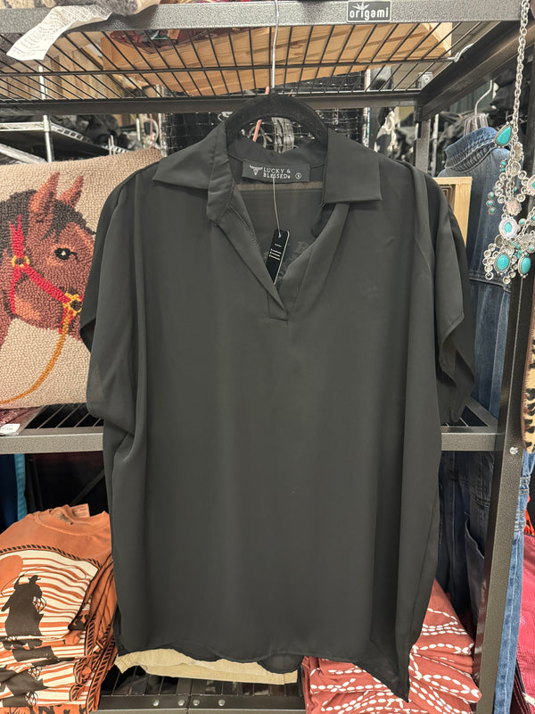 Black Sheer oversized Drop Shoulder Shirt