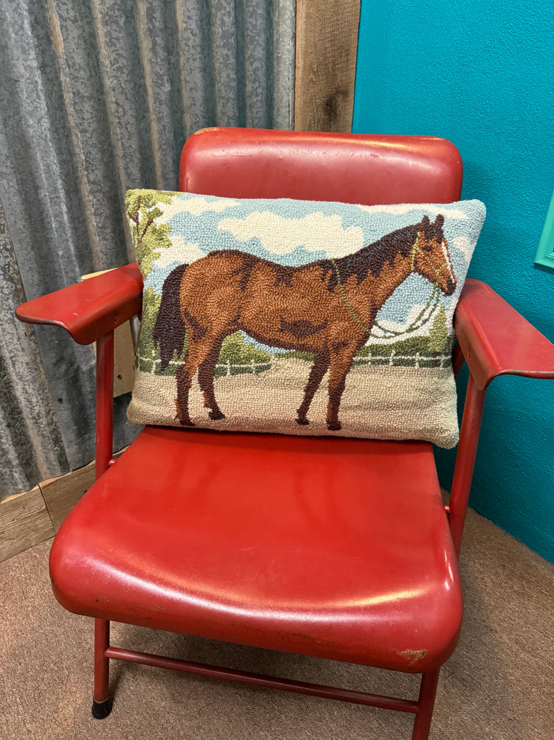 Brown Horse Hook Pillow