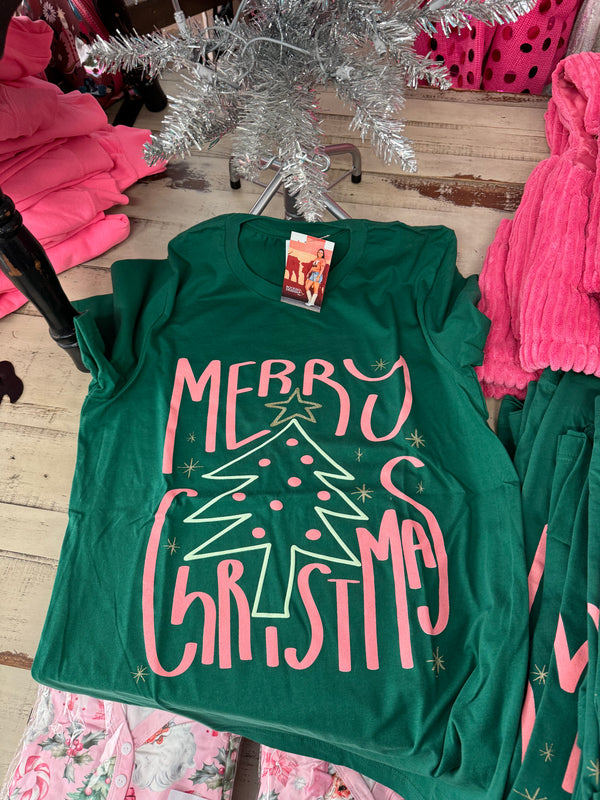 Merry Christmas Evergreen Tee