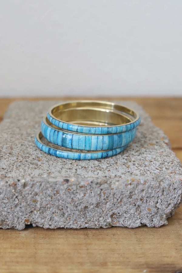 Turquoise Color Bangle Set