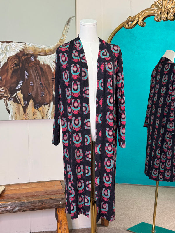 Lucky In Love Western lounge robe or kimono/cardigan