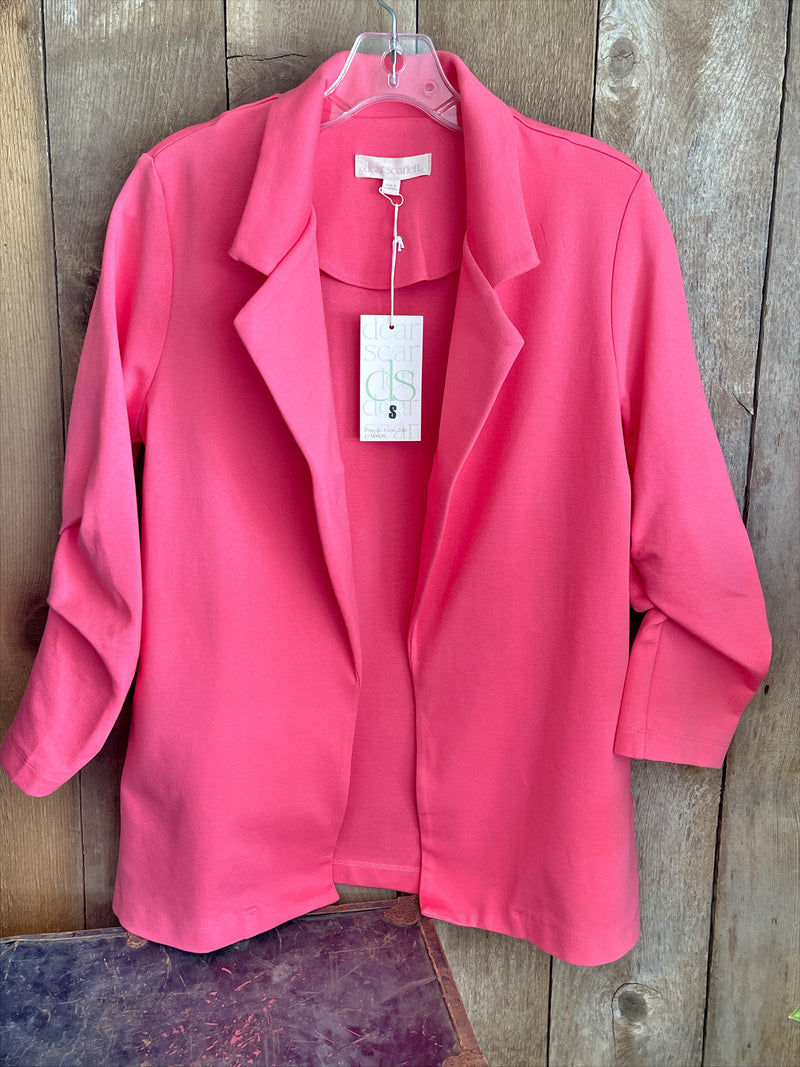 Magic 3/4 sleeve Blazer in Spring Strawberry