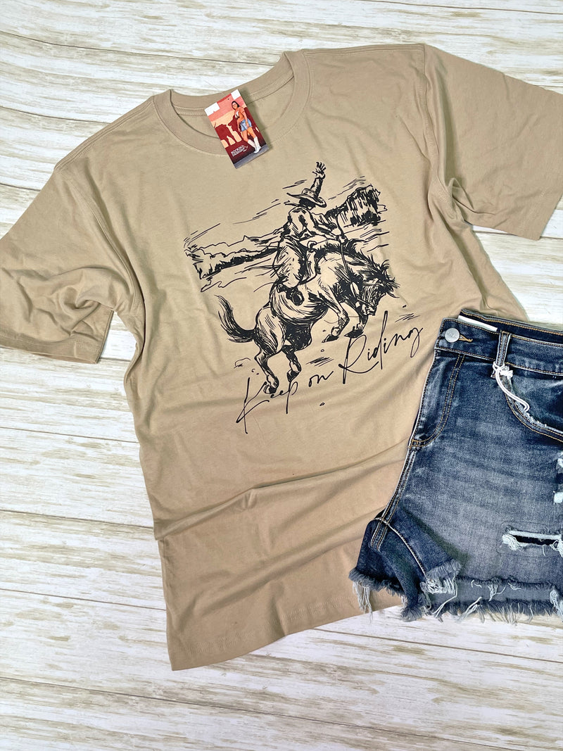 Keep on Riding Bronc Tee