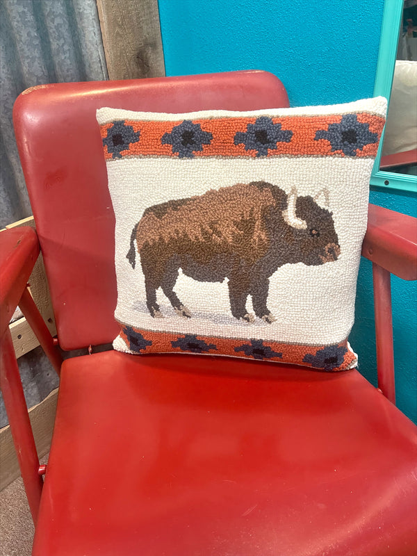 Roaming Buffalo Hook Pillow