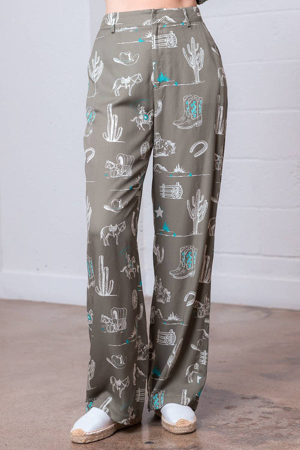 HIGH WAISTED LOOSE FIT PANTS
