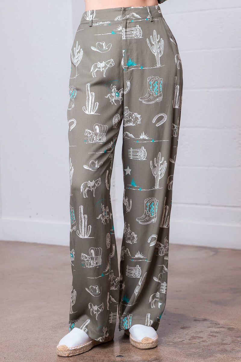 HIGH WAISTED LOOSE FIT PANTS
