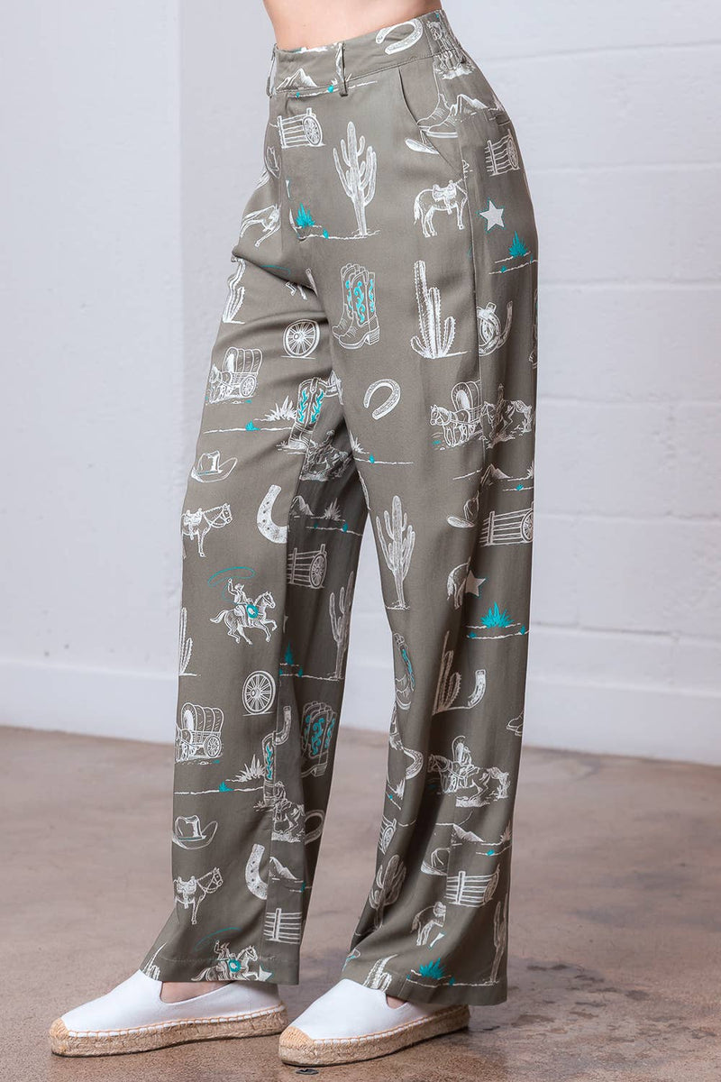 HIGH WAISTED LOOSE FIT PANTS