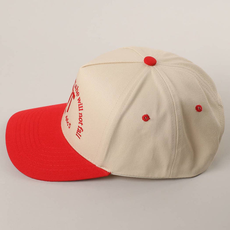 Psalm 46-5 Ribbon Embroidered Trucker Hat: BROWN / One Size