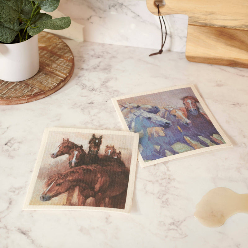 Wild Horses Swedish Dishcloth Set