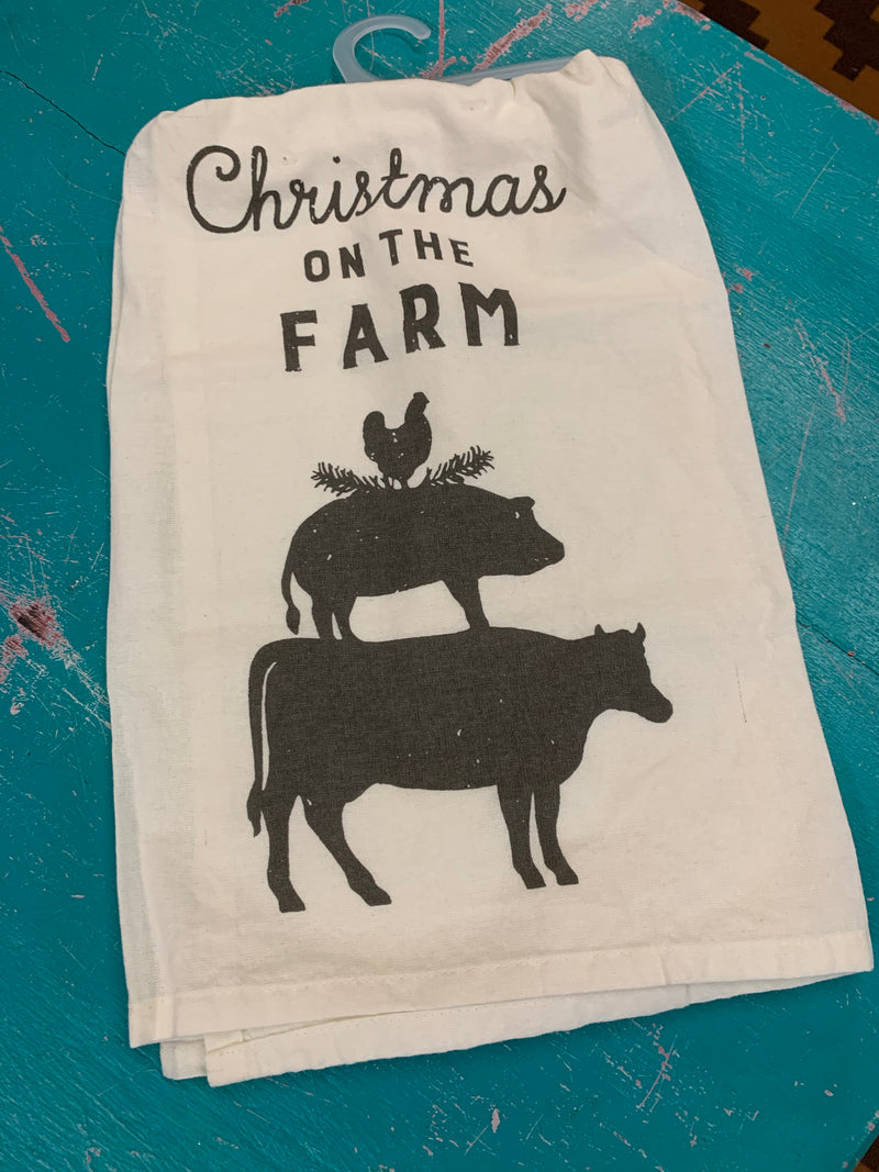 Christmas on the Farm kitchen towel