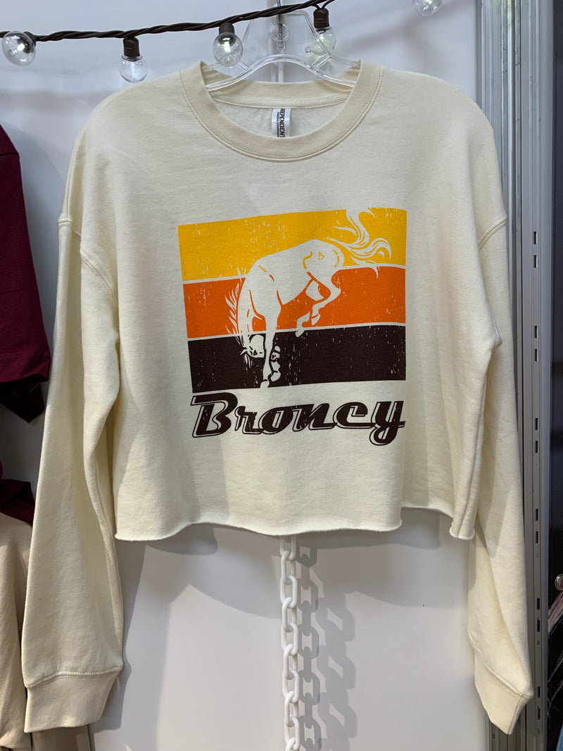 Broncy cropped crewneck sweatshirt